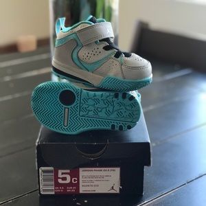 Toddlers Jordon Toddlers 5C Grey/Turquoise